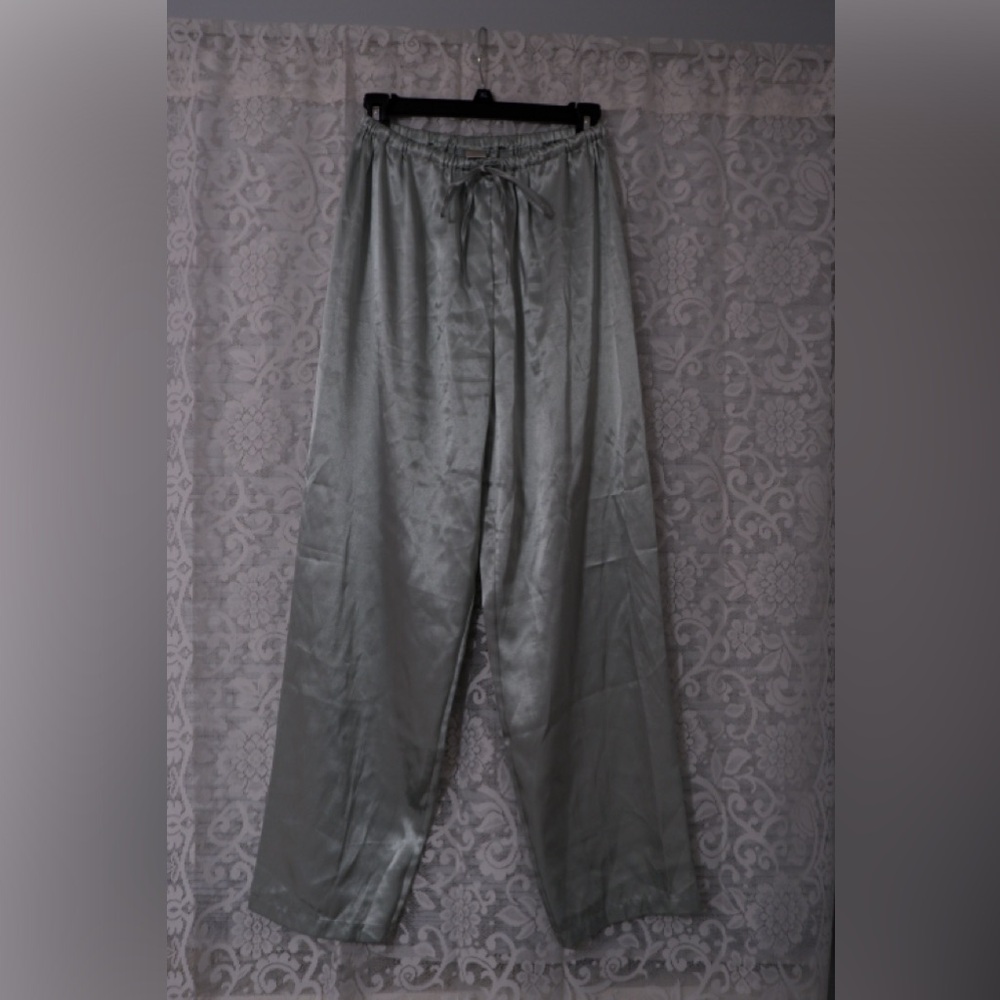 Elegant Women's Satin Joggers in Gray